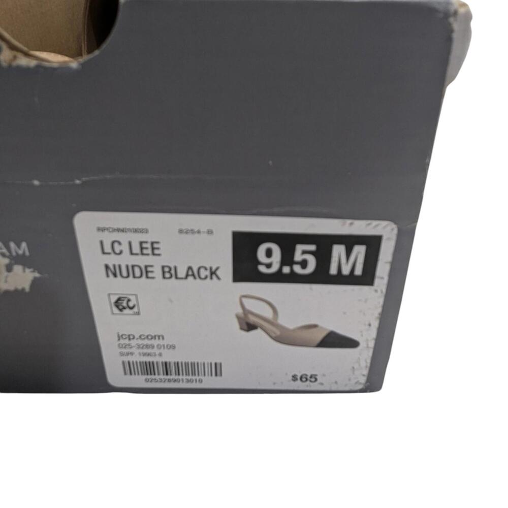 Liz Claiborne Black and Tan Slingback‎ Women's Shoes - Picture 2 of 8